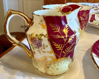Milner SS Longton Antikes Fine Bone China Milchkännchen und Obstschale