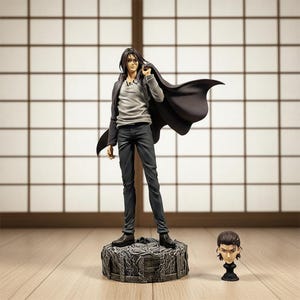 Figura De Eren Jaeger Y Sanli – Modelo De PVC De 22 Cm, Estatua De Acción Estática Para Coleccionistas, Decoración De Escritorio