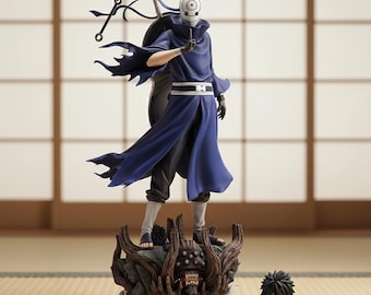 Obito Uchiha Masked Figure 23cm - Naruto Shippuden Anime Statue - Premium Manga Collectible - Detailed Akatsuki Position Gift