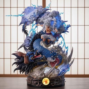 Luffy Gear 5 figurine 23 cm - Dieu du soleil Nika Dragon Battle Statue - Anime une pièce à collectionner premium - Décoration manga détaillée - Cadeau pour les fans