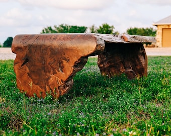 Custom Live Edge Dining Table | Bolivian Cachichira Hardwood, Texas Finished