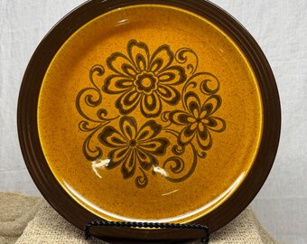 Vintage 1970s Homer Laughlin Gold Glade 12.5" Serving Platter
