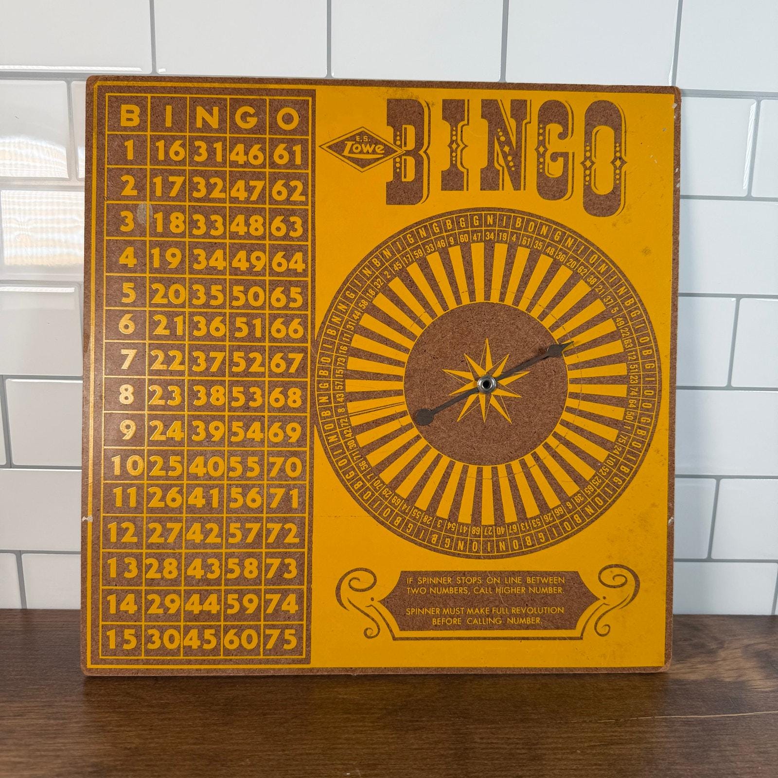 Antique Bingo Game - Etsy