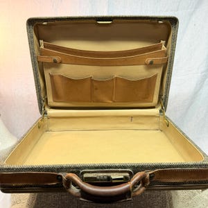 Vintage Hartmann Tweed Hard Attaché Briefcase