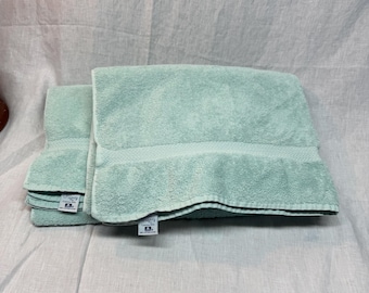 Vintage Cannon Royal Majesty Badetücher - Seafoam Green Cotton Plüsch Set
