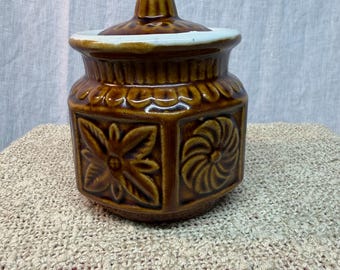 Vintage Small Brown Drip Glaze Ceramic Signed Studio Pottery