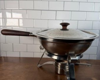 Vintage Serco Stainless Steel Chafing Dish Buffet Warmer Japan 61320