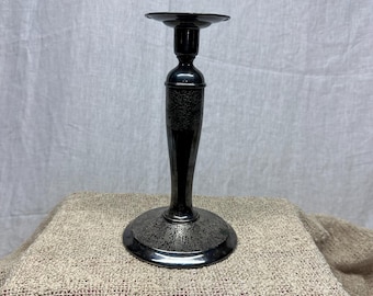Antique 1920s Mulholland Silver Co. Windmill Candlestick - Pattern 1832 Chased Floral Taper Candle Holder