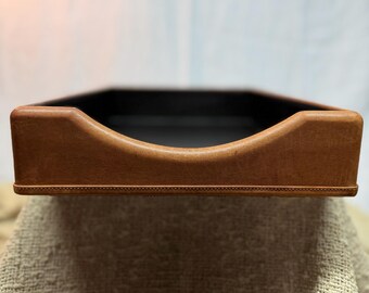 Vintage Coach Leather Desk Paper Letter Tray