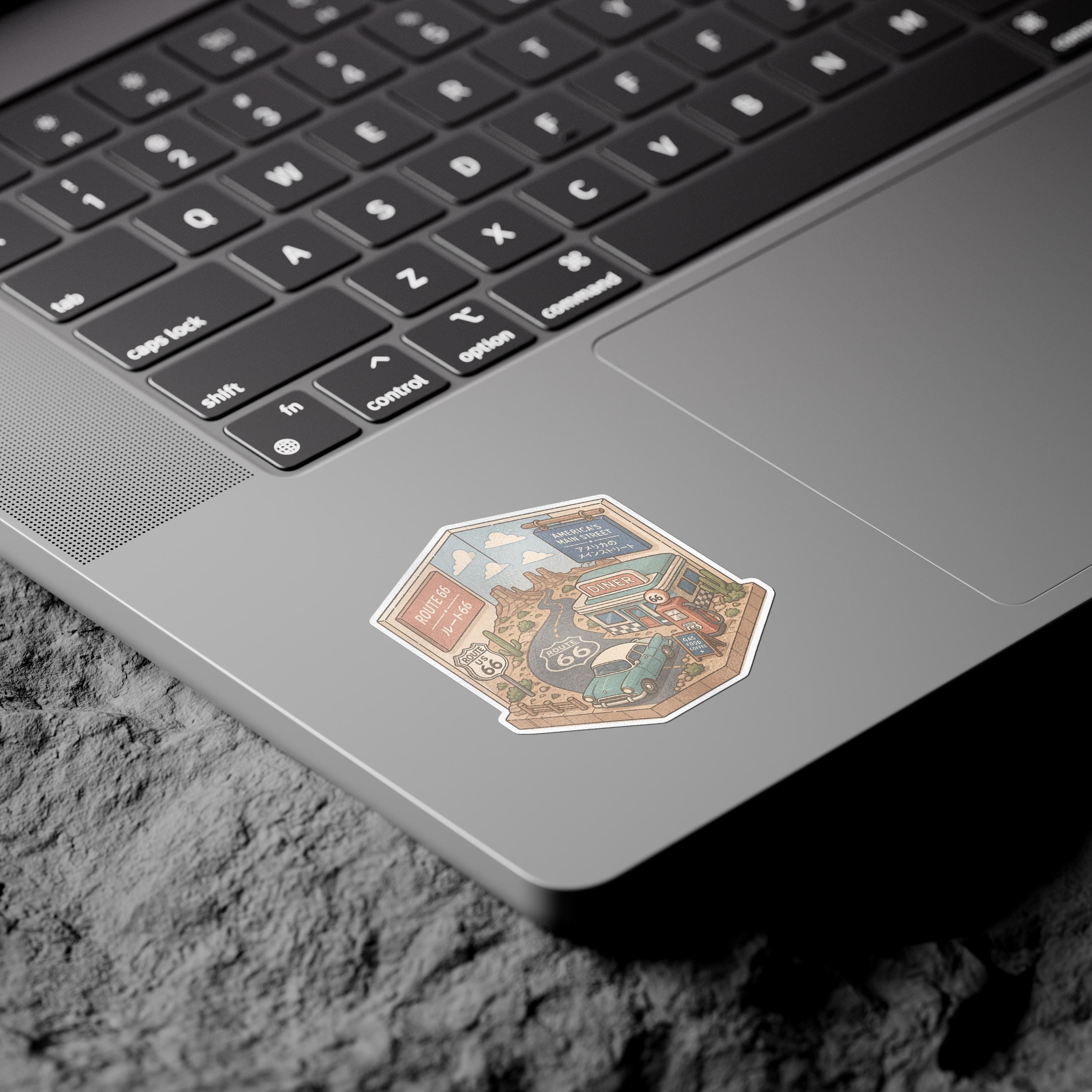 Route 66 Sticker, Die Cut Vinyl Sticker, Japanese Inspired Mini Diorama ...