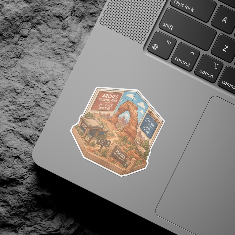 Arches National Park Sticker, Utah Die Cut Vinyl Sticker, Mini Diorama ...