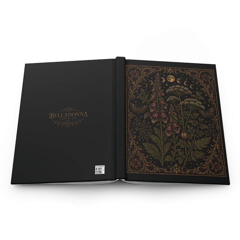 Foxglove Gothic Journal | Poison Garden Dark Academia | Victorian Botanical Hardcover | Witchy Writing Notebook image 2
