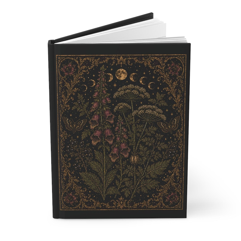 Foxglove Gothic Journal | Poison Garden Dark Academia | Victorian Botanical Hardcover | Witchy Writing Notebook image 5