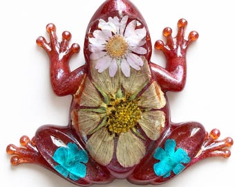 Blumen Frosch aus Resin