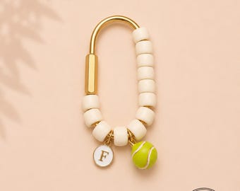 Personalisierte Tennis Taschenanhänger | Tennis Mama | Tennis-Trainer Geschenk | Sport Mom Geschenke | Tennis Schlüsselanhänger | Individuelles Team Accessoire