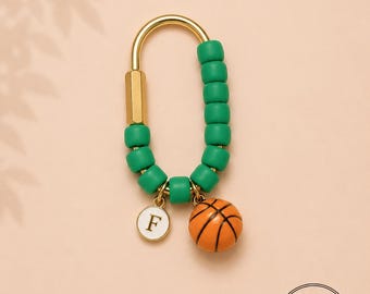 Benutzerdefinierte Basketball Taschenanhänger | Personalisierte Sport Schlüsselbund | Team Color Taschenzubehör | Geschenke für Basketball Team