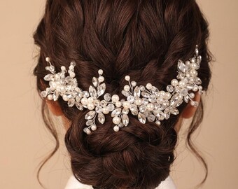 Luxury Pearl Rhinestone Bridal Headband Crystal Wedding Hair Accessories Handmade Bride Headpiece Tiara Prom Hair Jewelry 2026