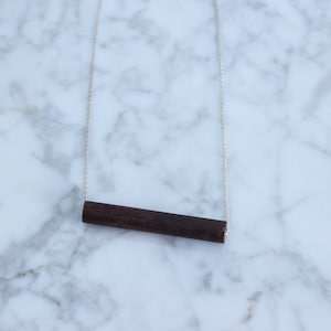 Vintage Bamboo Bead on Delicate Sterling Silver Chain