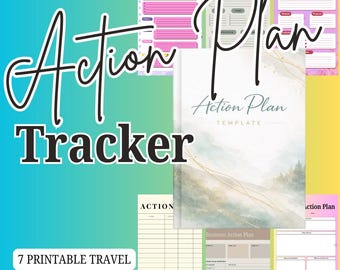 Action Plan Printable | Goal Setting Worksheet & Productivity Planner | PDF PNG Instant Download