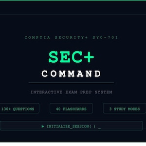 SEC+ Command — CompTIA Security+ SY0-701 Interactive Study Game