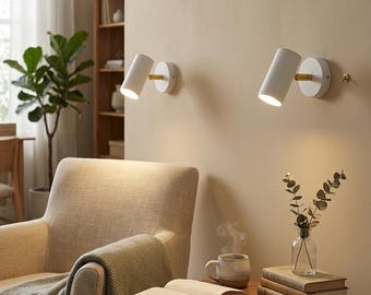 Modern Wall Sconce Light, Adjustable Wall Spotlight, Gold Black White Reading Lamp, Bedside Wall Light, Nordic Picture Light