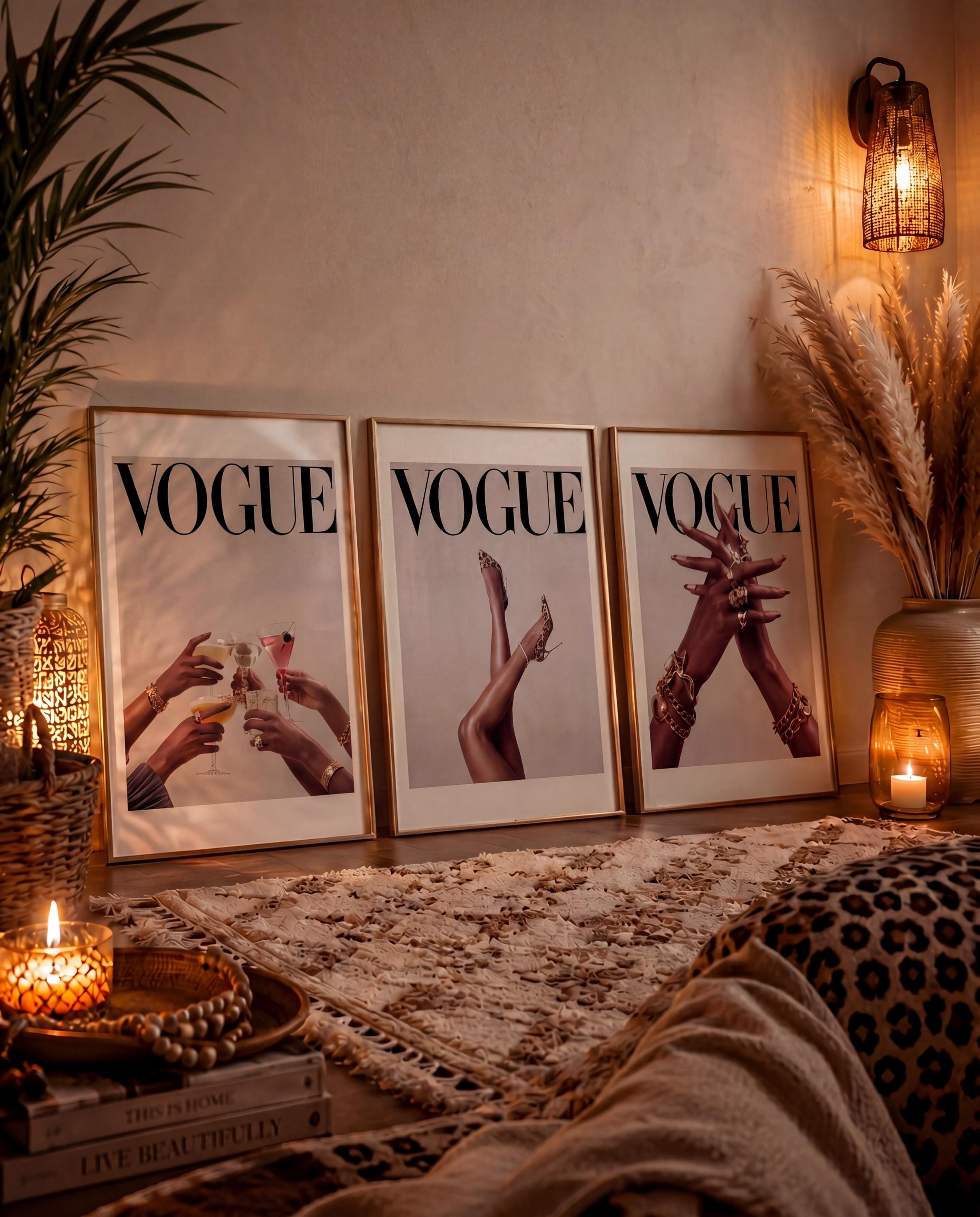 VOGUE アートプリント木製壁掛け Vogue Wall Art - Etsy Canada