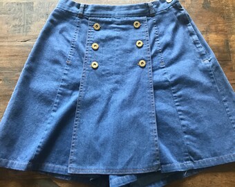 blue jean skorts