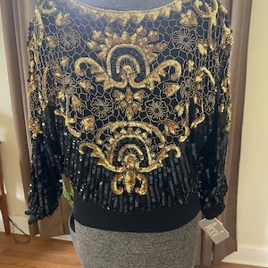 Vintage Beaded Top by Modi