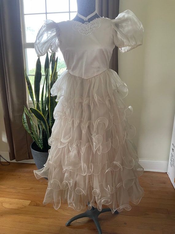 Frilly Pale Pink Girls Dress - image 1