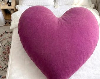 Giant Heart Pillow – Ultra-Soft Teddy Plush Body Cushion, Cozy Room Decor