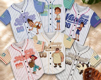 Personalized Luca Baseball Jersey, Custom Luca Alberto Giulia Massimo Ercole Machiavelli Shirt, Sea Monster Fan Gift