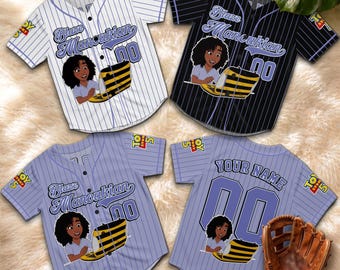 Personalized Blaze Manoukian Baseball Jersey, Custom Pixar Inspired Sports Shirt, Cartoon Family Matching Fan Gift