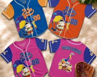 Personalized Up Movie Baseball Jersey, Custom Carl Russell Dug Name Number Shirt, Adventure Fan Gift for Men Women