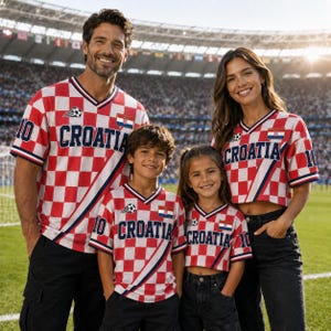 Personalized Croatia Soccer Jersey, Custom Name Number Football Shirt, Croatia Crop Top Jersey, Adult Youth Kid Game Day Fan Gift image 6