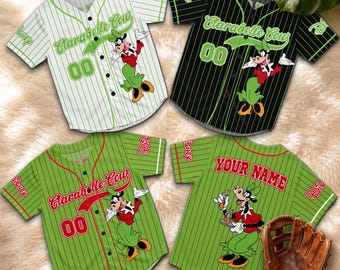 Personalized Clarabelle Cow Baseball Jersey, Custom Disney Cartoon Sports Shirt, Cute Family Matching Gift Shirt