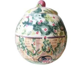 Vintage Estate of Mind Apple Orchard Hand Painted Cookie Jar by Zrike - Michal Sparks
