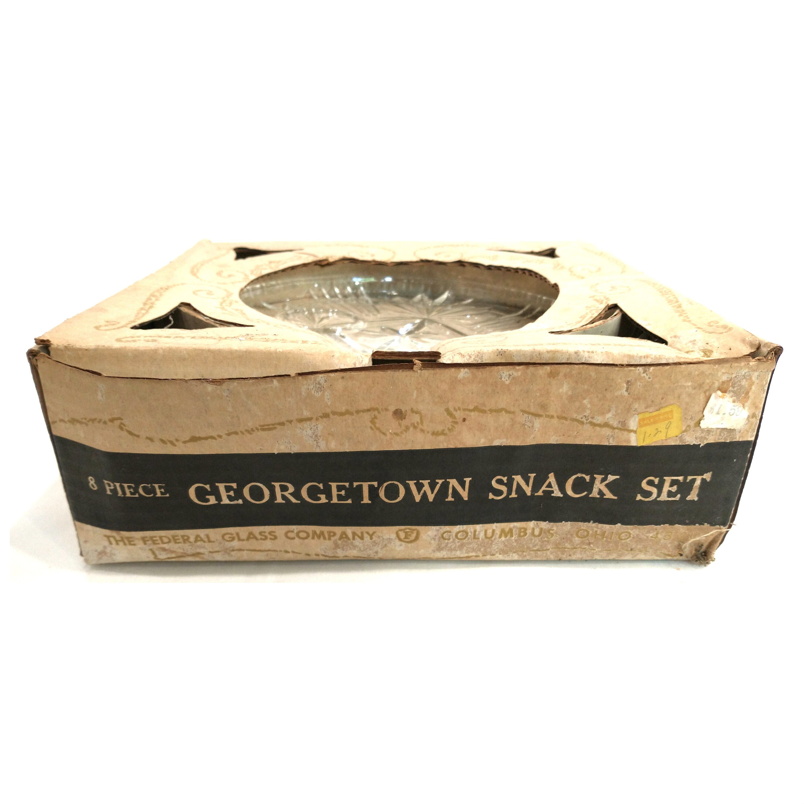 Vintage Mid Century Glass Patio Snack Set Platos y Etsy