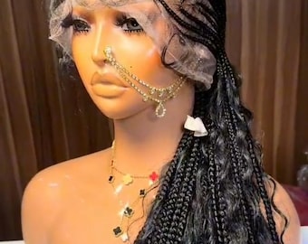 All back human hair boho braids