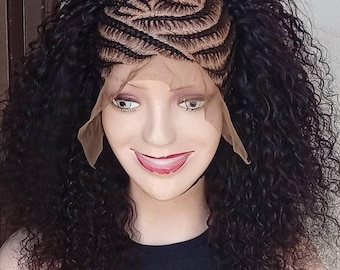 Human hair cornrow