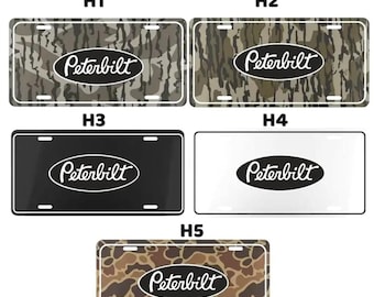 Tablica rejestracyjna Peterbilt Logo Camo z przodu, nowość, zawieszka samochodowa, kierowca ciężarówki, akcesoria samochodowe, kamuflaż myśliwski, prezent dla mężczyzn, aluminium 12x6