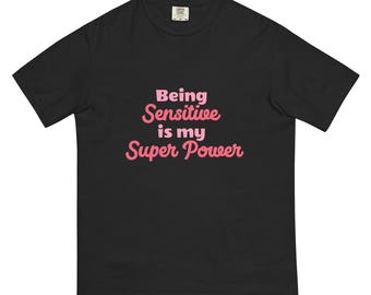 Sensitive SuperPower Unisex garment-dyed heavyweight t-shirt - Comfort Colors