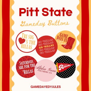 Pitt State Gameday Buttons