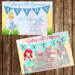 Disney Princess Castle Birthday Invitation Download