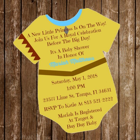 pocahontas baby shower