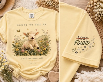 Comfort Colors Tee | Lost Sheep Luke 15:4 Christian Cottagecore Faith Shirt