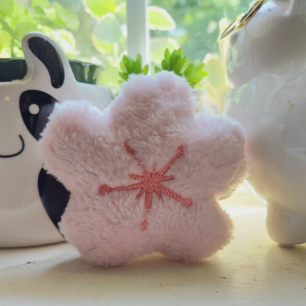 Sakura plush keychain or catnip toy || kawaii, pastel, pink, floral