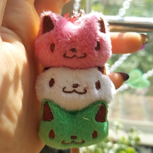 Dango cat plush keychain|| kawaii, cat, neko, accessory, food, Japanese snack