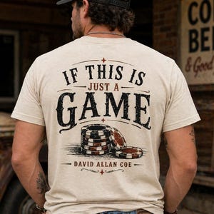 David Allan Coe "Om detta bara är ett spel" PNG – Vintage westernmusikdesign (digital nedladdning)