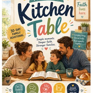 Devocional familiar de 30 días desde la mesa de la cocina