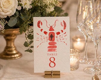 Hand Painted Wedding / Event Table Cards - Canadian Made